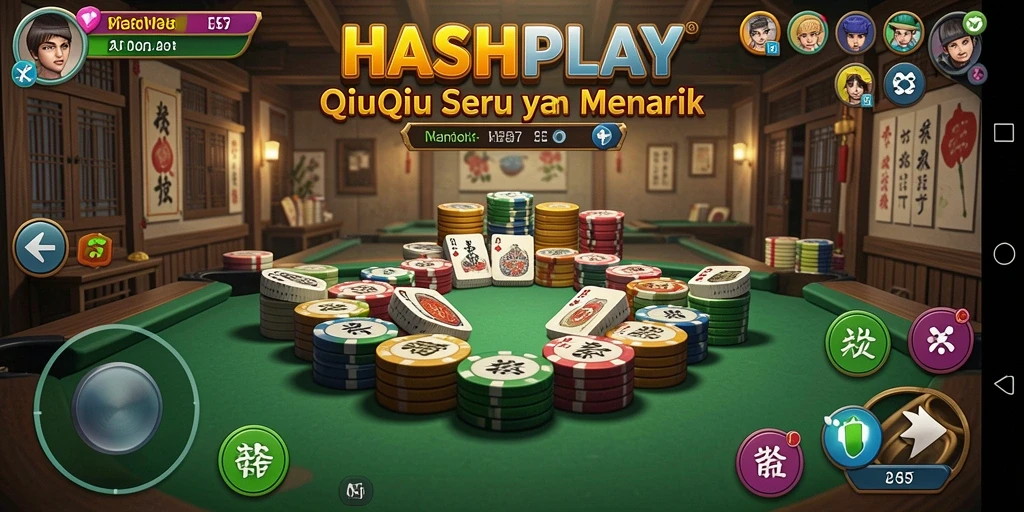 Screenshot utama HASHPLAY menampilkan aksi gameplay QiuQiu yang mendebarkan.