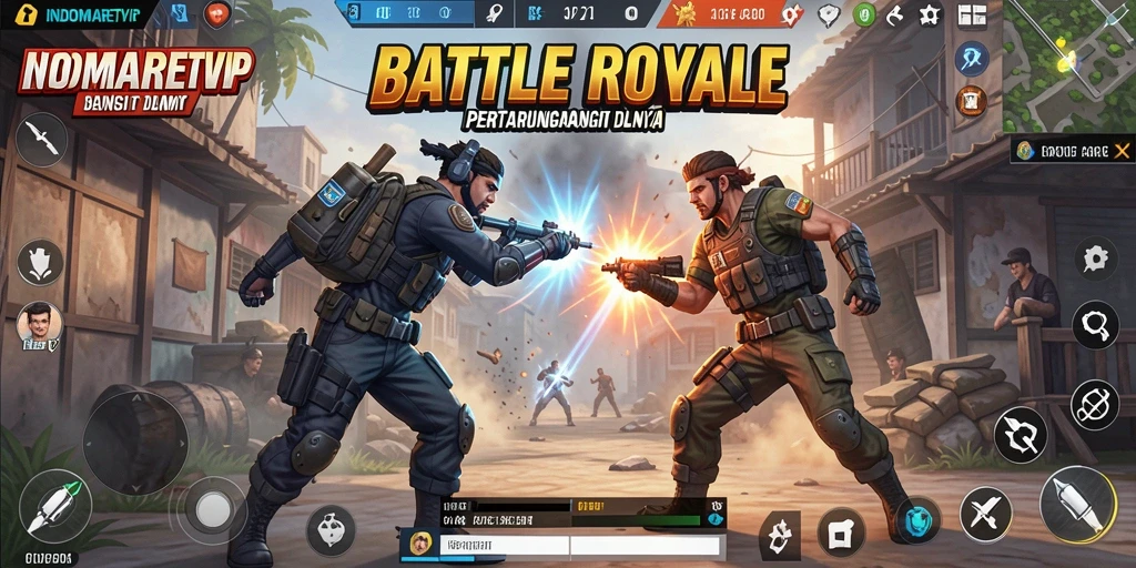 Gameplay seru di INDOMARETVIP dengan aksi pertempuran epik.