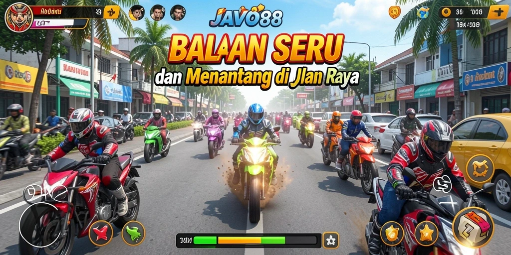 Tampilan seru balapan intens di JAVO88.